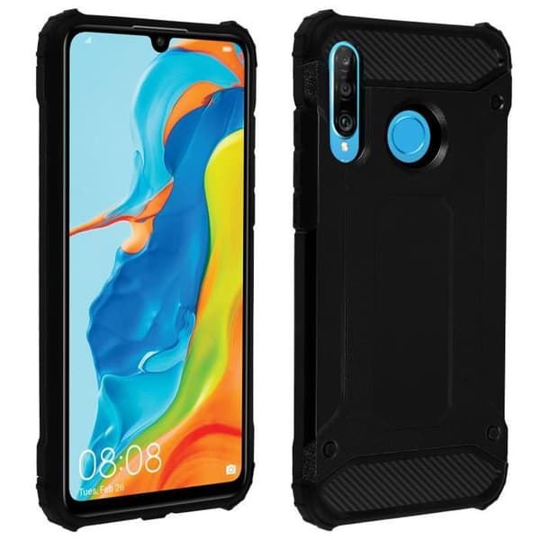 Coque - AVIZAR - Huawei P30 Lite - Hybridskydd - Stötsäker upp till 1,8m - Svart