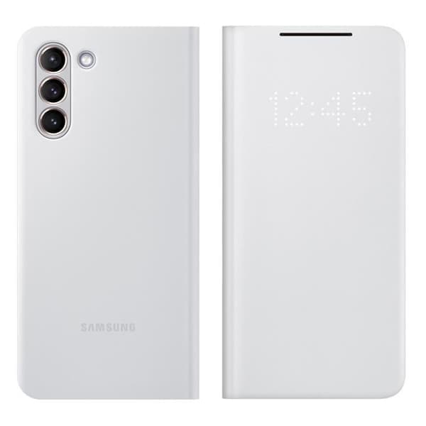 Fodral - Samsung - Galaxy S21 - Smart flik - Färg Silvergrå - Mjuk