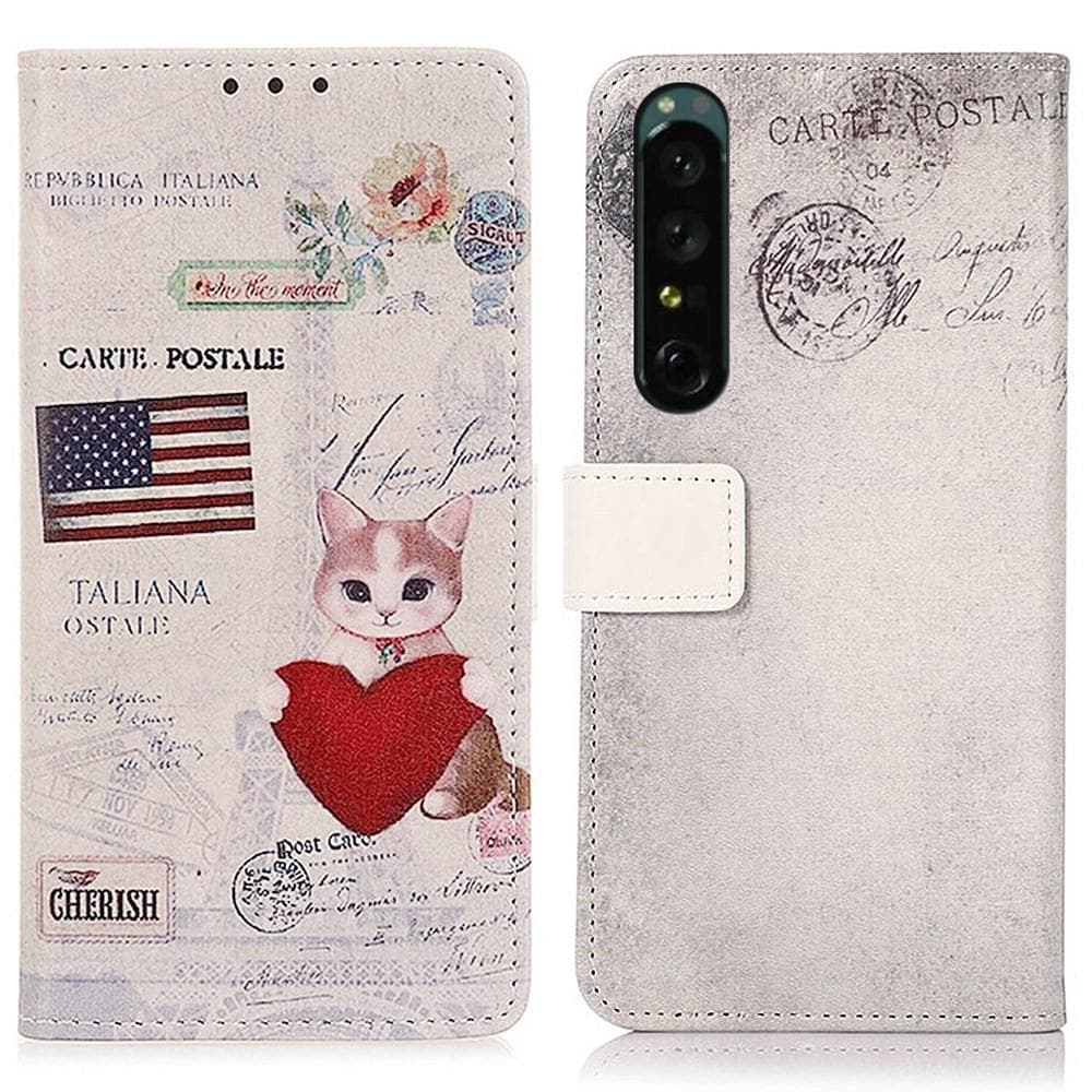 Sony Xperia 1 IV fodral - Katt och hjärta