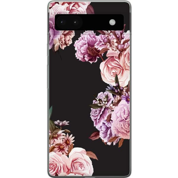 Google Pixel 6a Genomskinligt Skal Blommor