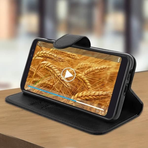 Hölster för Samsung Galaxy A8 - Folio - Svart - Mjuk Fodral - Video Stöd - Magnetisk