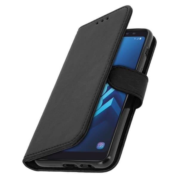 Hölster för Samsung Galaxy A8 - Folio - Svart - Mjuk Fodral - Video Stöd - Magnetisk
