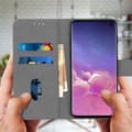 Miniatyrbild 3 av 4: Hus för Samsung Galaxy S10 - AVIZAR - Plånboksfodral - Silikongel - Videostöd - Magnetisk