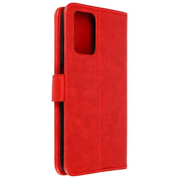 Fodral Xiaomi Redmi 10 - AVIZAR - Fickformat - Röd - Videostöd funktion