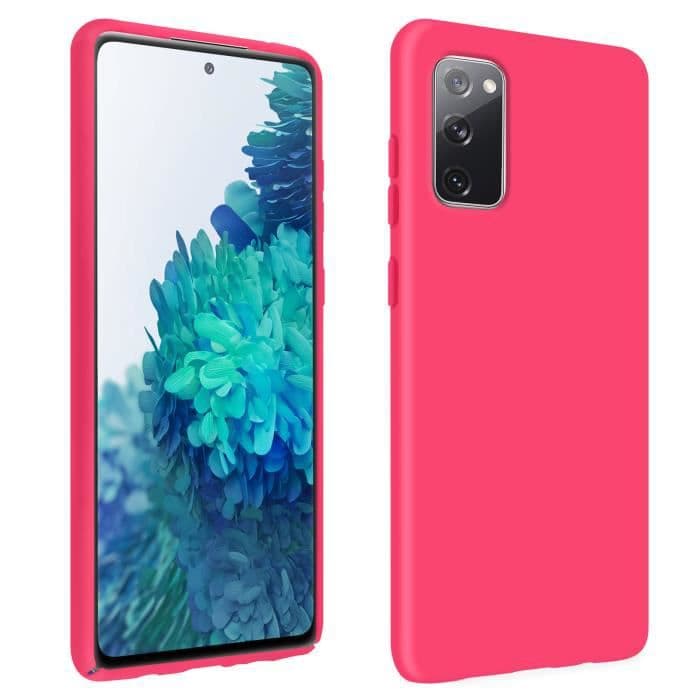 Fodral Galaxy S20 FE Halvstyv Soft Touch-kompatibel QI fuschia