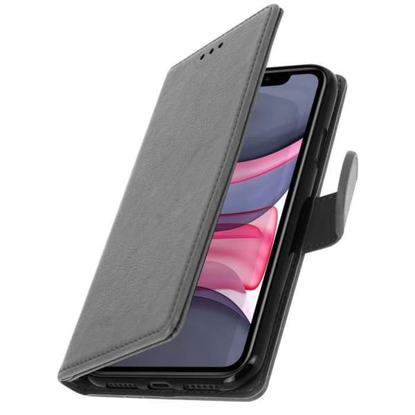 Etui - AVIZAR - iPhone 11 - Heltäckande fodral - Kortfäste - Ställfunktion grå