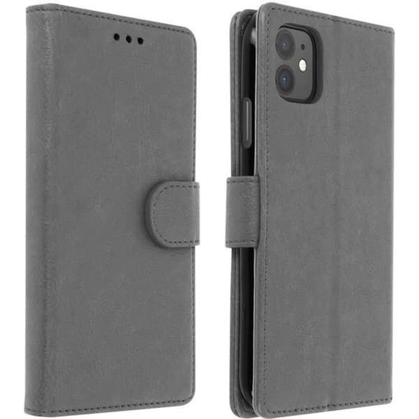 Etui - AVIZAR - iPhone 11 - Heltäckande fodral - Kortfäste - Ställfunktion grå