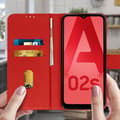 Miniatyrbild 3 av 4: Fodral - Samsung - Galaxy A02s - Skydd - Kortfack - Videostöd - Röd