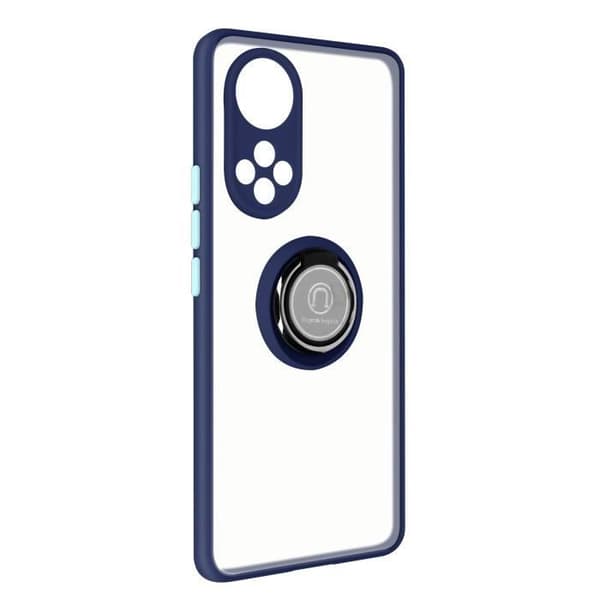 Skyddande skal - Honor - Honor 50 / Huawei Nova 9 - Metallring - Video stöd - Blå