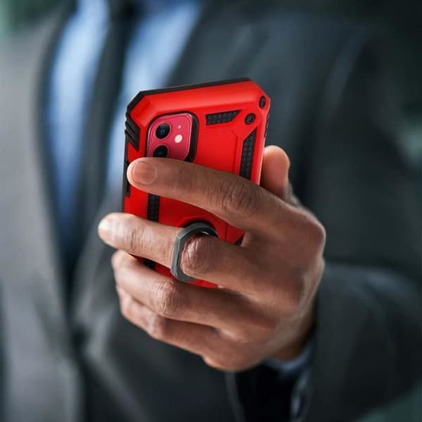 Coque - AVIZAR - iPhone 11 - Antichock - Bi-materialer - Videostöd Röd