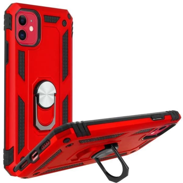 Coque - AVIZAR - iPhone 11 - Antichock - Bi-materialer - Videostöd Röd