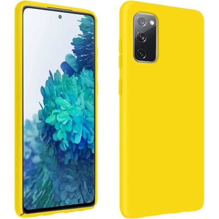 Fodral Samsung Galaxy S20 FE Halvstyv Soft Touch-kompatibel QI gul
