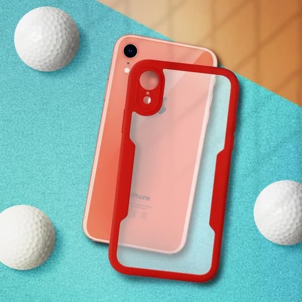 Heltäckande fodral - Apple - iPhone XR - Stötdämpande - Plexiglas - Röd