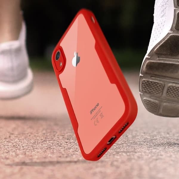 Heltäckande fodral - Apple - iPhone XR - Stötdämpande - Plexiglas - Röd