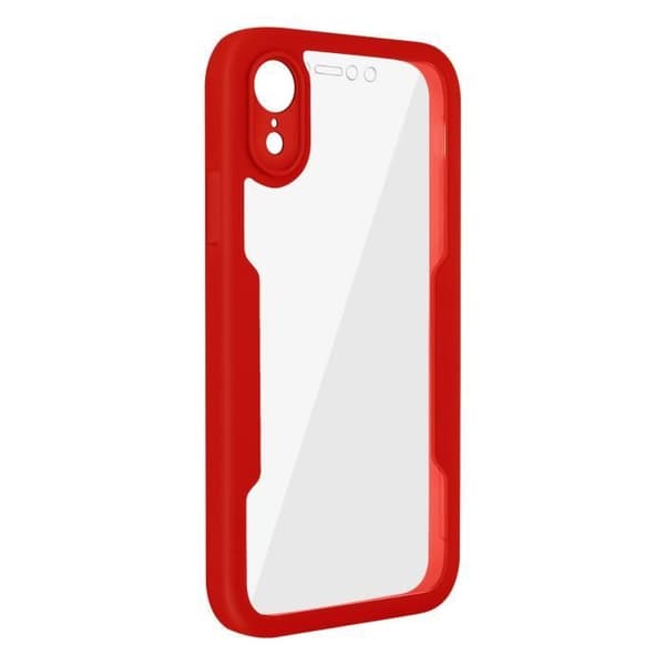 Heltäckande fodral - Apple - iPhone XR - Stötdämpande - Plexiglas - Röd
