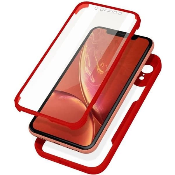Heltäckande fodral - Apple - iPhone XR - Stötdämpande - Plexiglas - Röd