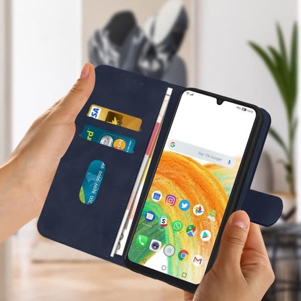 Samsung Galaxy A33 5G Fodral - AVIZAR - Plånboksfodral - Stativfunktion - Blå