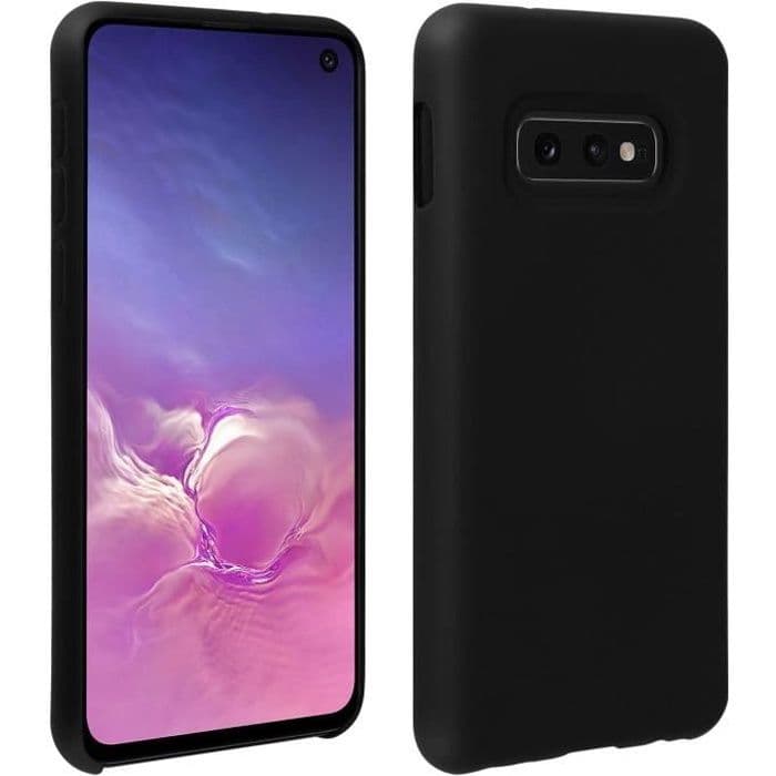 Samsung Galaxy S10e Halvstyv matt silikonfodral Soft Touch Finish svart Svart