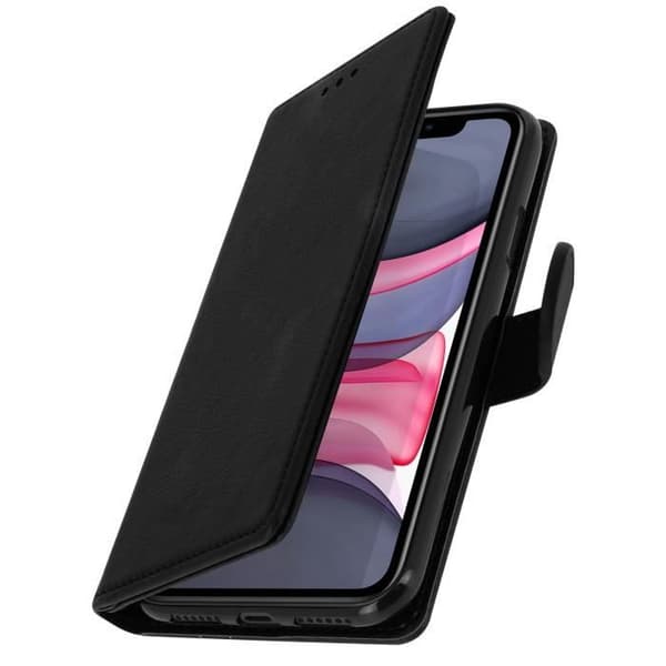 Étui - AVIZAR - iPhone 11 - Heltäckande Fodral - Kortfack - Videostöd - Svart