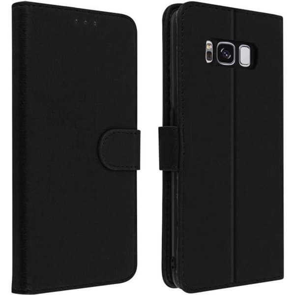 Etui för Samsung Galaxy S8 - AVIZAR - Helt fodral - Silikongel - Magnetisk - Svart