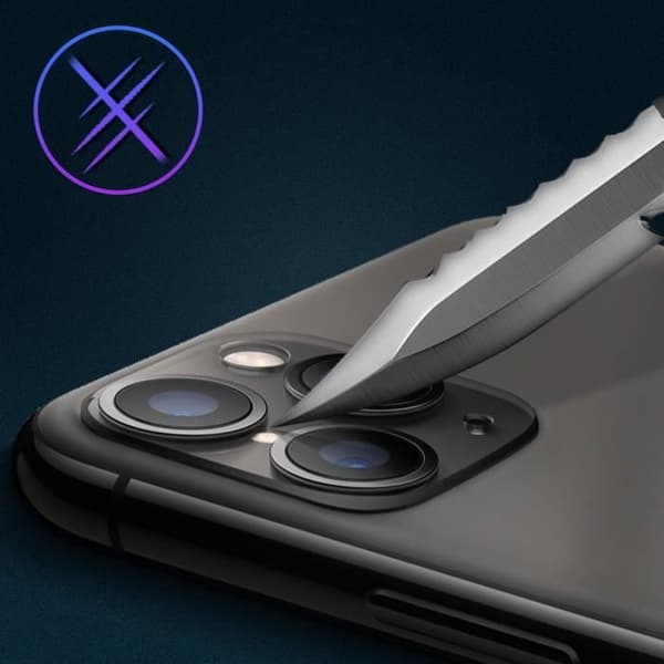 Faux kameran - Apple - iPhone 11 Pro - Svart glaslins - Rep skydd - 70 g