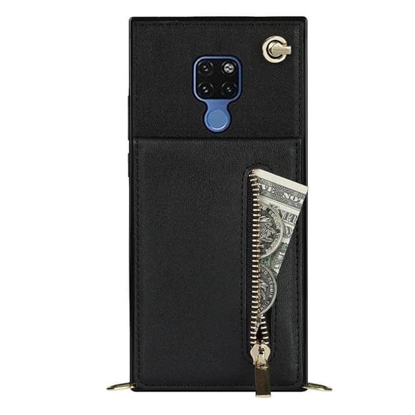 Zipper halskæde etui Huawei Mate 20 - Sort