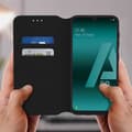 Miniatyrbild 3 av 4: Skal till Samsung Galaxy A50 - AVIZAR - Folio plånboksfodral - Ekologiskt läder - Svart - Stativfunktion