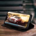 Miniatyrbild 4 av 4: iPhone XR Skal - MÄRKE - Dubbelt fönsterfodral - Ekologiskt läder - Svart - Mjuk