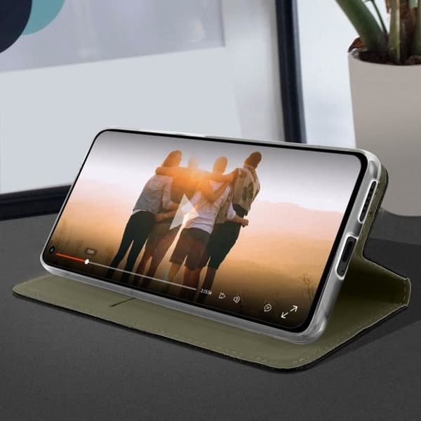 Förpackning - Xiaomi - Mi 11 Lite / Mi 11 Lite 5G - Ekoskinn - Svart - Stödflip