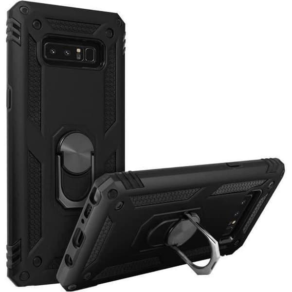 Coque - AVIZAR - Galaxy Note 8 - Bi-material - Hållring - Videostöd svart