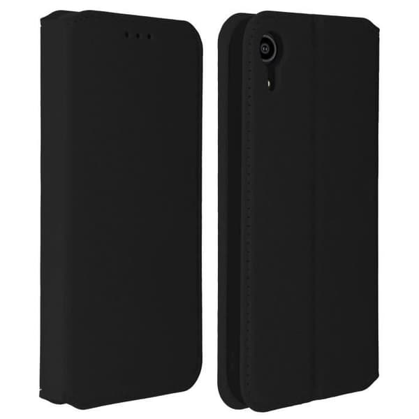 iPhone XR-fodral - MÄRKE - Fodral med fällfunktion - Ekoleder - Svart - Stödfunktion