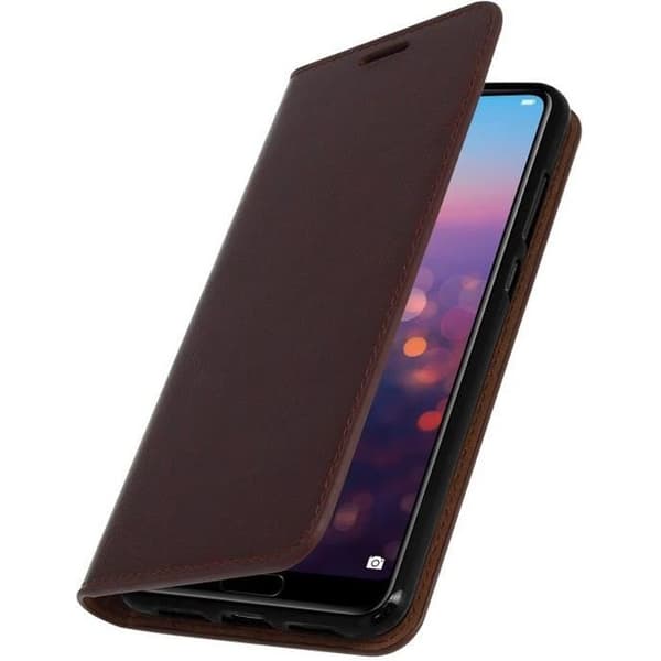 Huawei P20 Pro Fodral - AVIZAR - Plånboksfodral i läder - Brun - Videostöd - 3 kortplatser