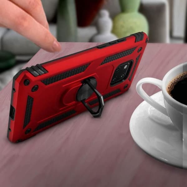 Fodral - AVIZAR - Mate 20 Pro - Bi-material - Styvt och flexibelt - Röd videostöd