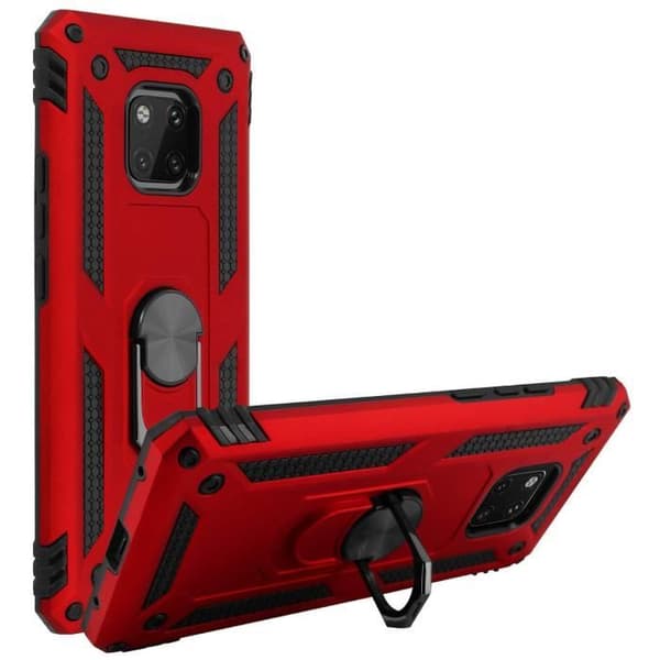 Fodral - AVIZAR - Mate 20 Pro - Bi-material - Styvt och flexibelt - Röd videostöd