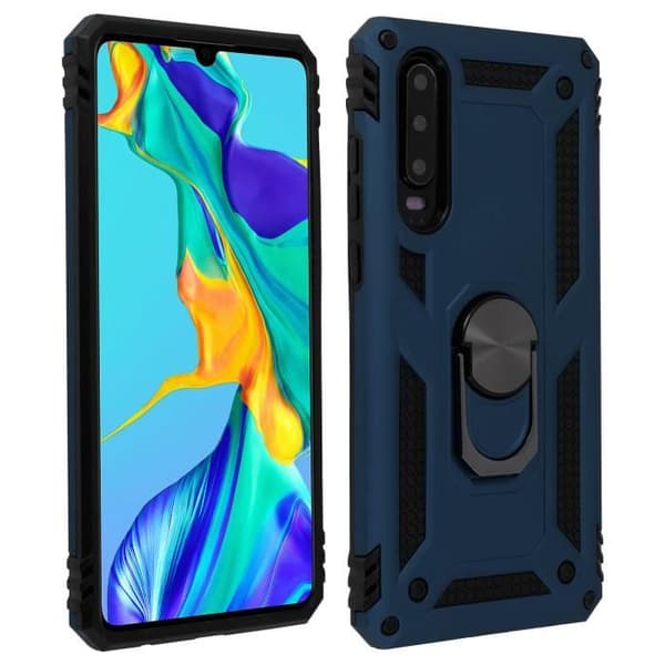 Baksidan - Huawei - P30 - Bi-material - Inbyggt videostöd - Mörkblå