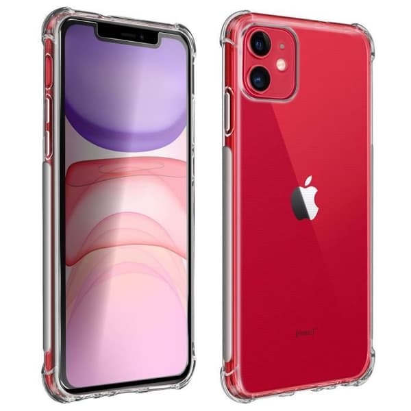 Skyddspaket - AVIZAR - iPhone 11 - Mjuk Skal - Härdat Glas Film 9H - 360° Skydd