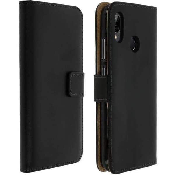 Huawei P20 Lite fodral Flip läder plånboksfodral silikonfodral svart