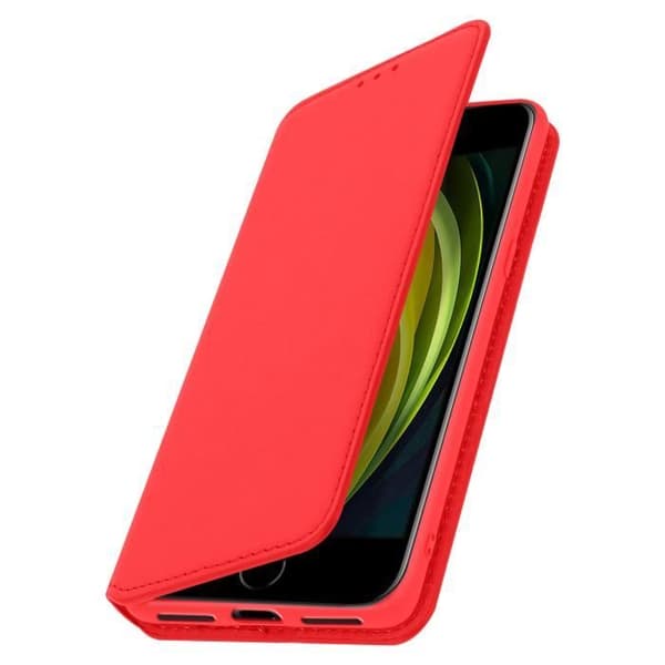 Hus iPhone SE 2020 / 8 / 7 Folio Plånbok AVIZAR - Röd - Ekoleather - Stödfunktion