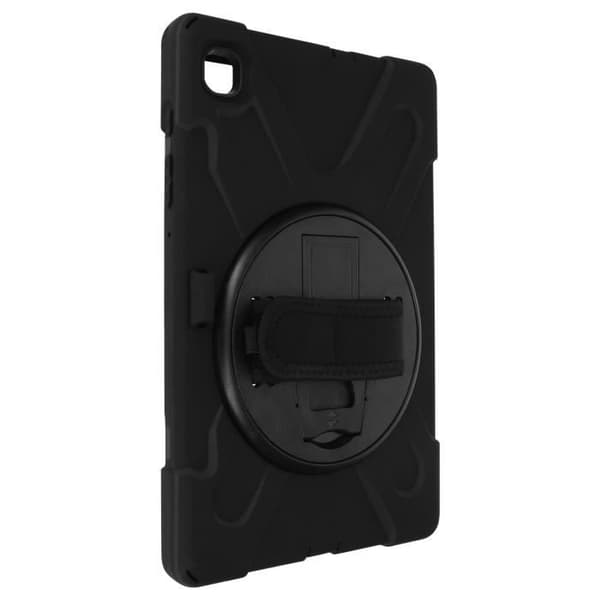 Fodral till Samsung Galaxy Tab S6 Lite - AVIZAR - Hybrid - Roterande handtag - Stativ - Axelrem Svart