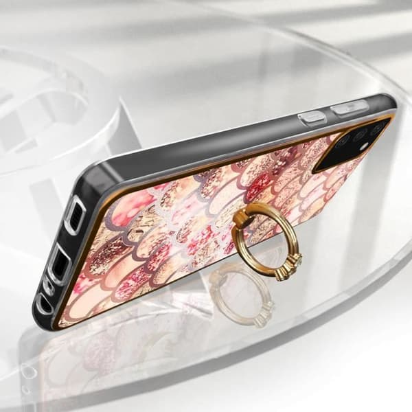 Skyddshölje - AVIZAR - Samsung Galaxy S20 FE - Två material - Skal-mönster - Hållring