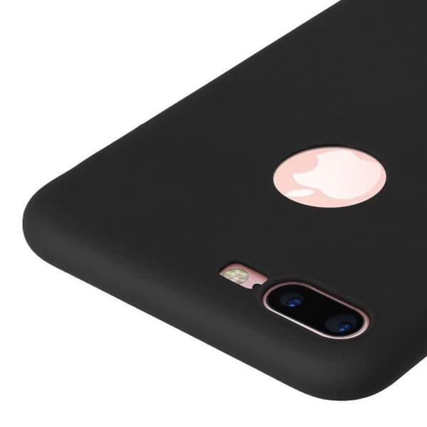 Coque - Forcell - iPhone 7 Plus / 8 Plus - Soft Touch - Silikon Gel - Svart