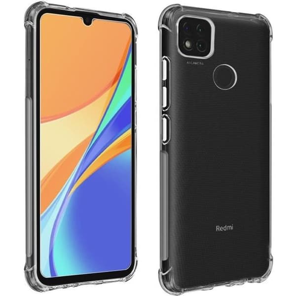 Skal för skydd - Xiaomi - Redmi 9C - Halvstyv silikon - Transparent - Stötsäker och repfria