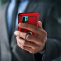Miniatyrbild 3 av 4: Skyddsfodral - AVIZAR - Huawei P30 Pro - Bi-material - Röd - Inbyggd videostöd