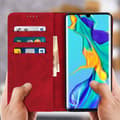 Miniatyrbild 4 av 4: Fodral Plånbok - AVIZAR - Huawei P30 Pro - Ekologiskt läder - Röd - Videostöd