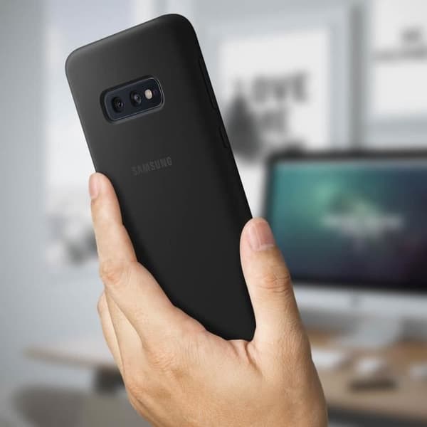 Fodral - Samsung - Galaxy S10e - Silikongel - Stötsäker - Halvstyv - Svart