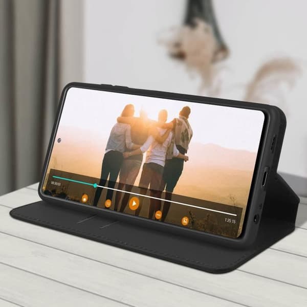 Hoes - Xiaomi - Redmi Note 10 / Note 10s - Ekologisk läder - Videostöd - Inbyggd kortfick.