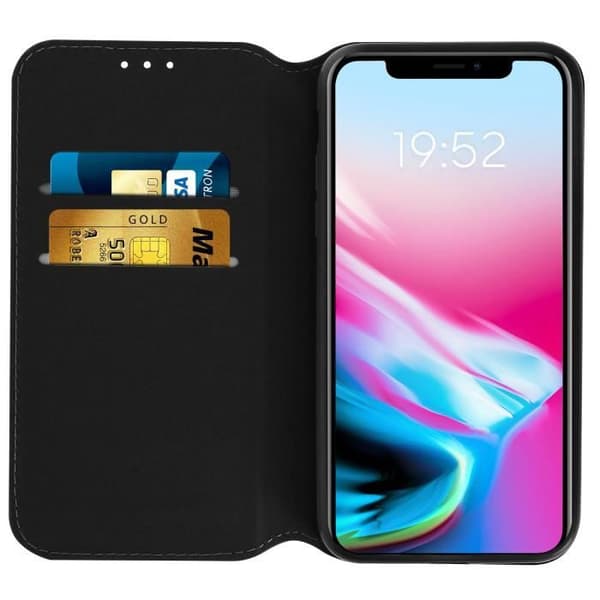 Etui iPhone X / XS - AVIZAR - Folio plånbok - Ekoskinn - Heltäckande skydd - Kortfack