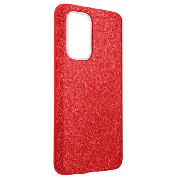 Samsung Galaxy A53 5G Fodral - AVIZAR - Glitter - Avtagbar folie - Röd