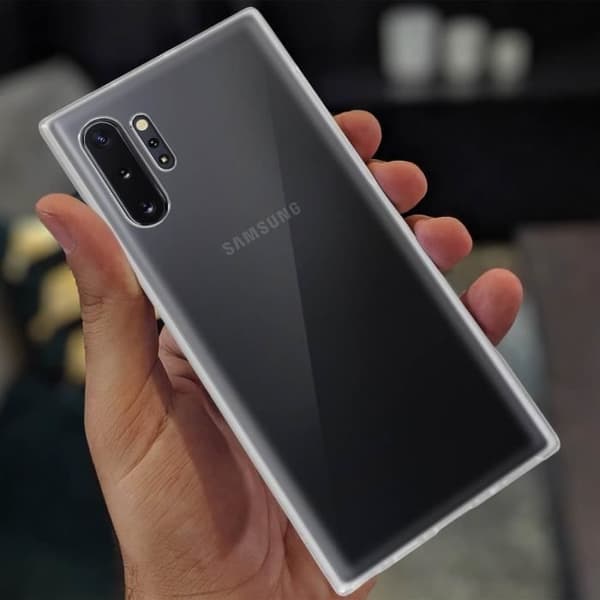 Coque - AVIZAR - Samsung Galaxy Note 10 Plus - Hård Baksida - Mjuk Fram - Transparent