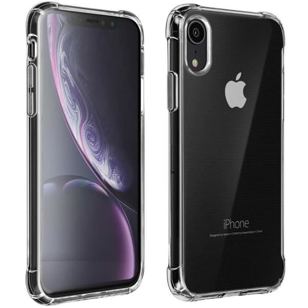 Fodral Apple iPhone XR Flexibel Stötsäker Bumper Hörn Transparent Vit